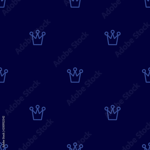 Royal crown pattern. Simple geometry series. Minimal graphics