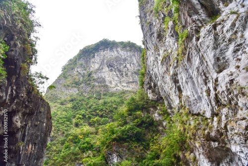Tranquil Scenery of Swallow's Grotto at Taroko Gorge National Park in Taiwan