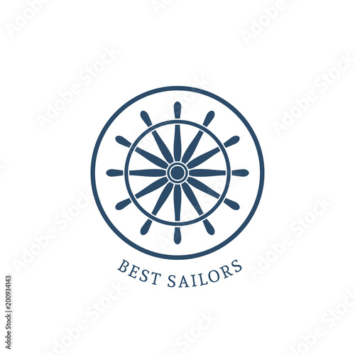 Vector retro nautical logo template