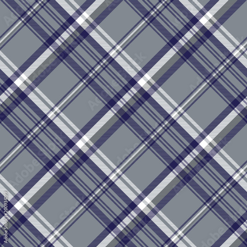 Gray diagonal plaid seamless pattern