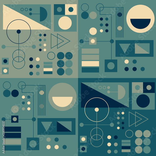 Vintage geometric geometric pattern. Minimal geometric series.
