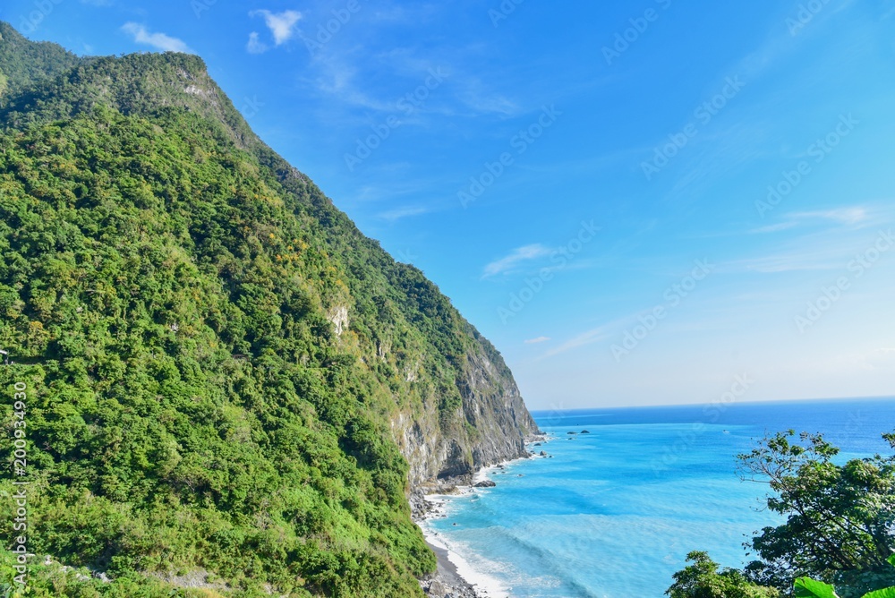 Scenic View of Qingshui Cliff at Taroko Gorge National Park