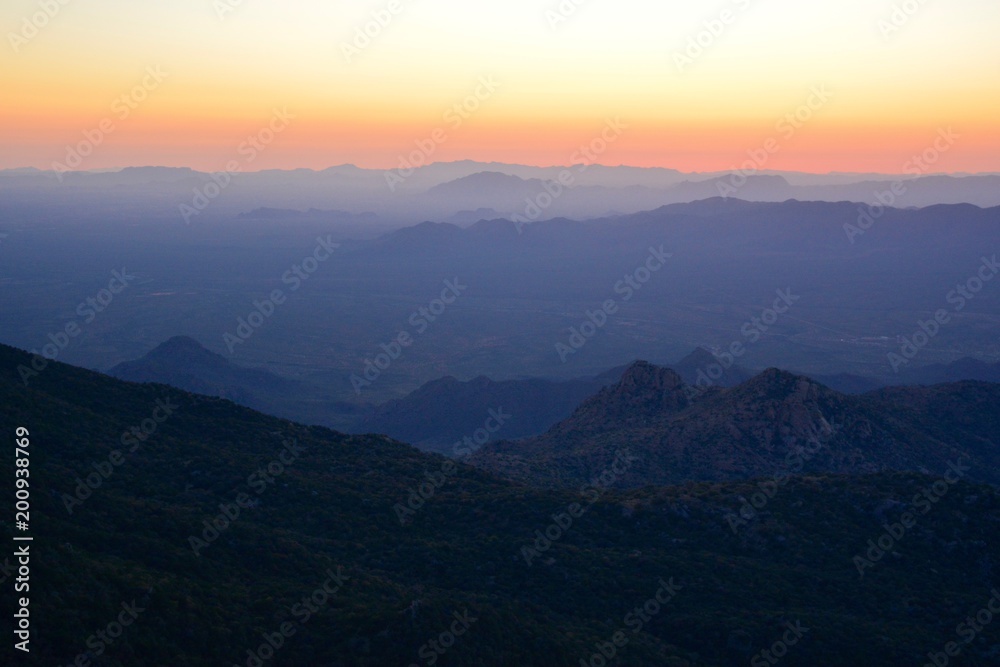 Southern Arizona Sunset Sells Tohono O'Odham Southwest Mountains