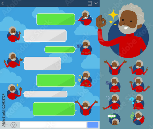 flat type red high neck old man black_sns