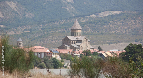 The Svetitskhoveli Cathedral , literally the Cathedral of the Living Pillar is an Eastern Orthodox cathedral located in the historic town of Mtskheta, Georgia