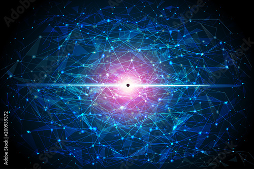 Illustration of mystery abstract milky way in galaxy and planet background.