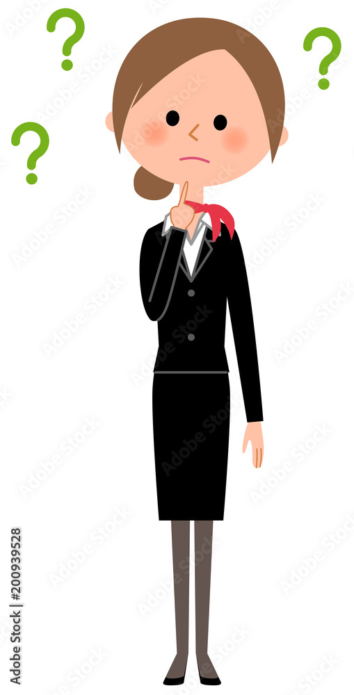 制服の女性　疑問