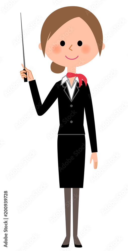 制服の女性 指し棒 制服の女性 指し棒
