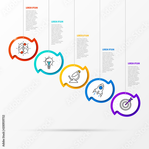 Infographic design template. Business concept with 5 steps