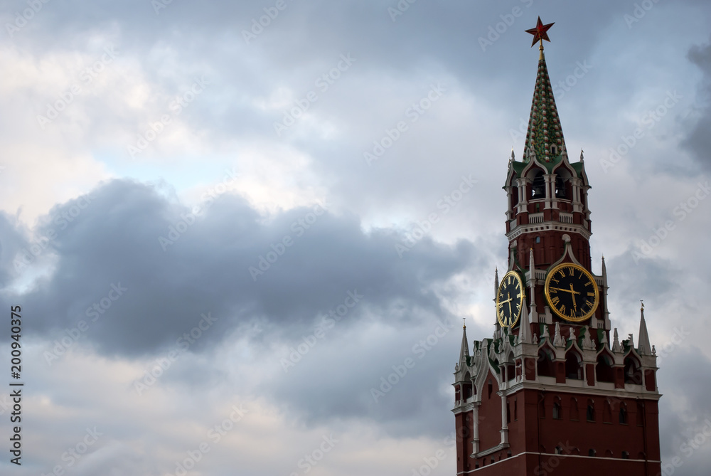 Moscow's Spasskaya Clock Tower.
