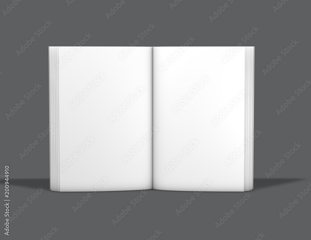 Hardcover open book blank pages mockup illustration. Hardcover open book blank pages mockup illustration.