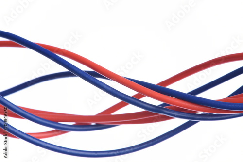 Electrical cable isoladed on white background