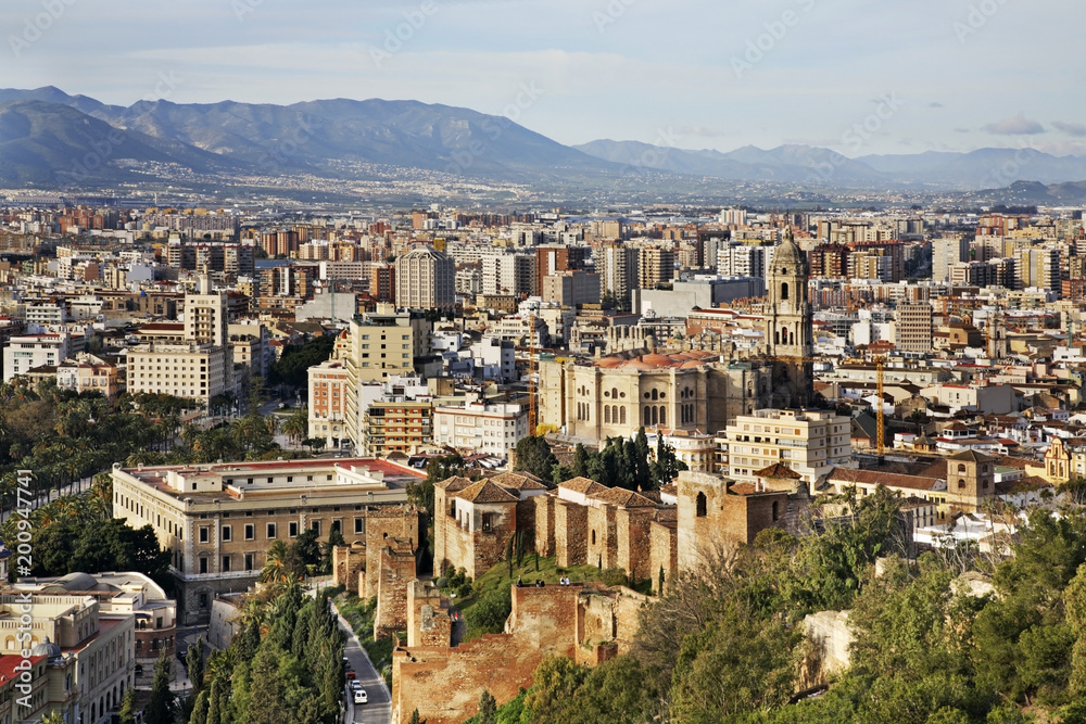 Fototapeta premium Panoramic view of Malaga. Spain