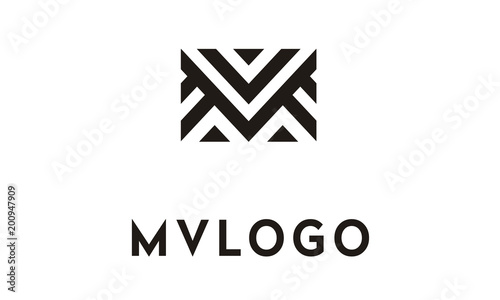 Lettering MV / VM logo design inspiration