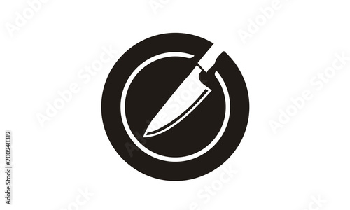 Knife Fork Spoon Plate Dish restaurant dinner food logo design inspiration