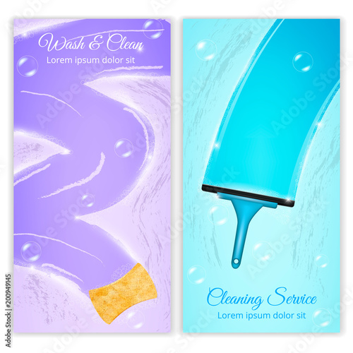 Cleaning Glass Vertical Banners