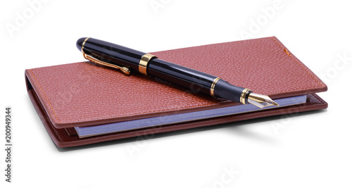 Canvas Print Checkbook and Fountain Pen
