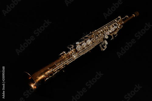 sax soprano over black background