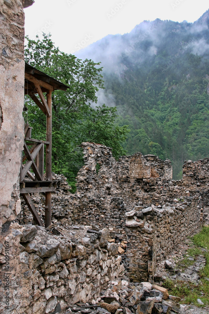 Ruins of Agios Dimitrios Monastery, under Mount Olympos, Greece