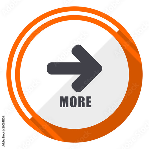 More flat design orange round vector icon in eps 10
