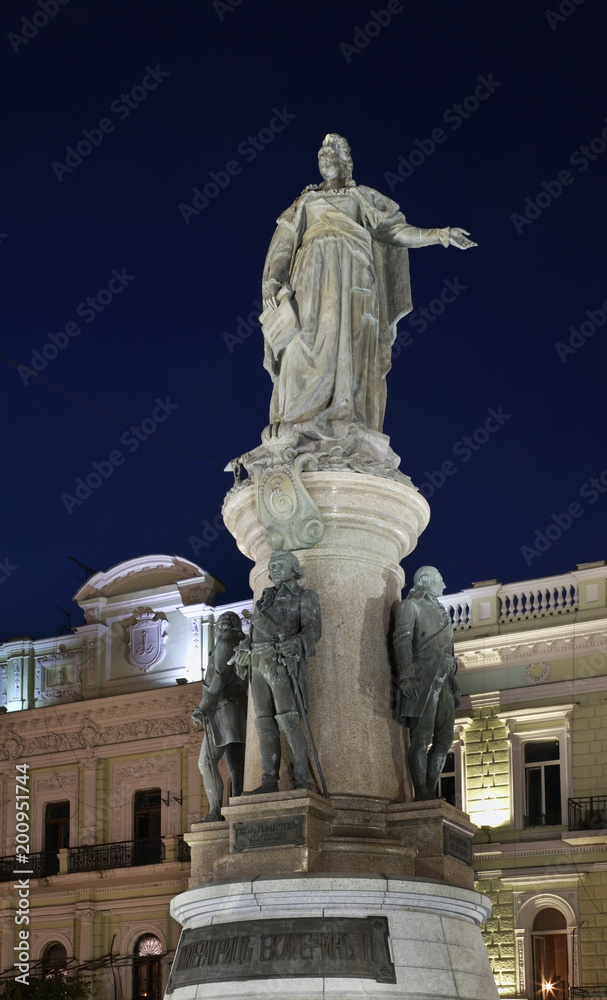 Statue of  Catherine Great in Odessa. Ukraine