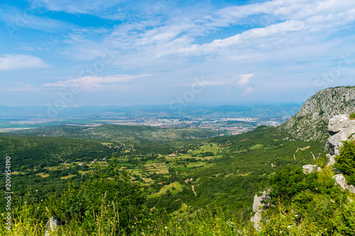 From the top of the mountain there is a picturesque view of the city.