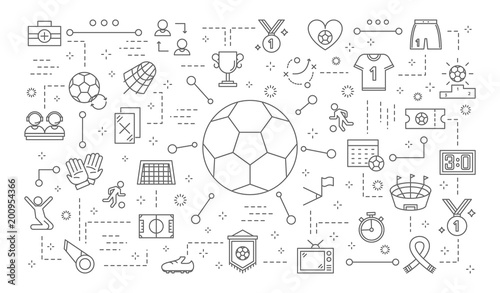 Soccer icons set.