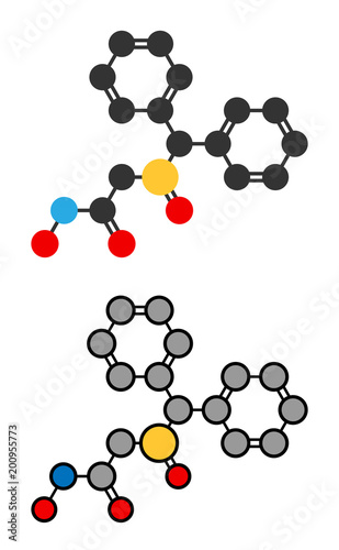Adrafinil drug molecule (withdrawn).