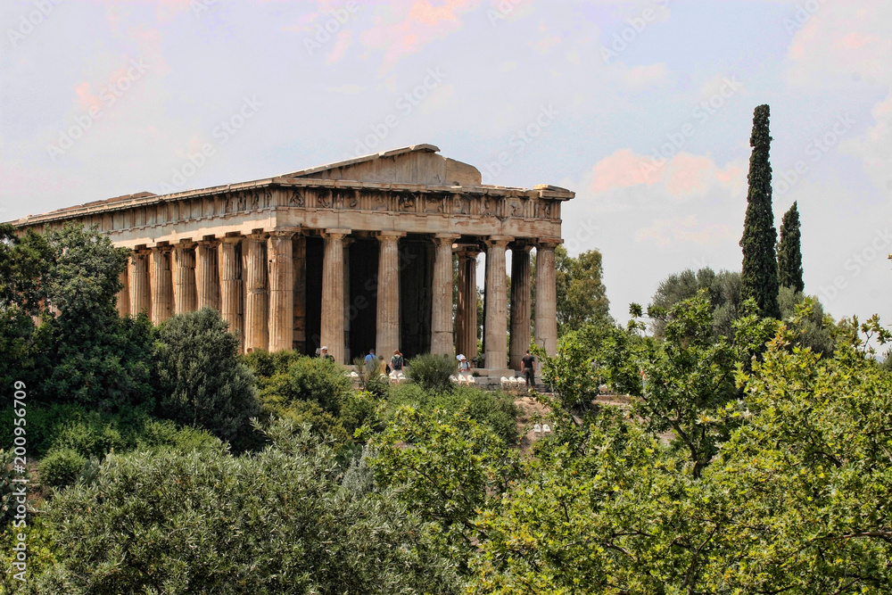 Long Roman Temple on Acropolis, Athens, Greece Long Roman Temple on Acropolis, Athens, Greece