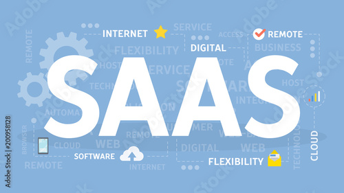 SAAS concept illustration.