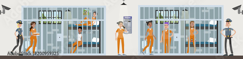 Female prison interior.