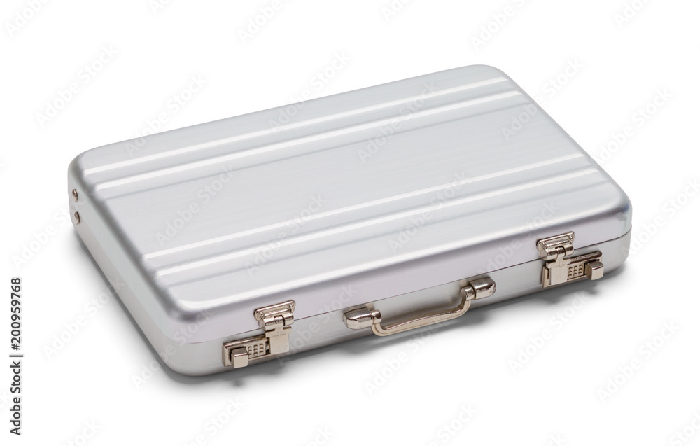 Small Grey Briefcase Closed Small Grey Briefcase Closed
