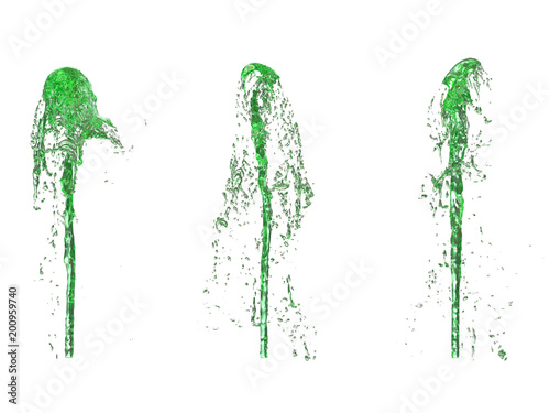 fountain of water isolated on a white background 3d rendering