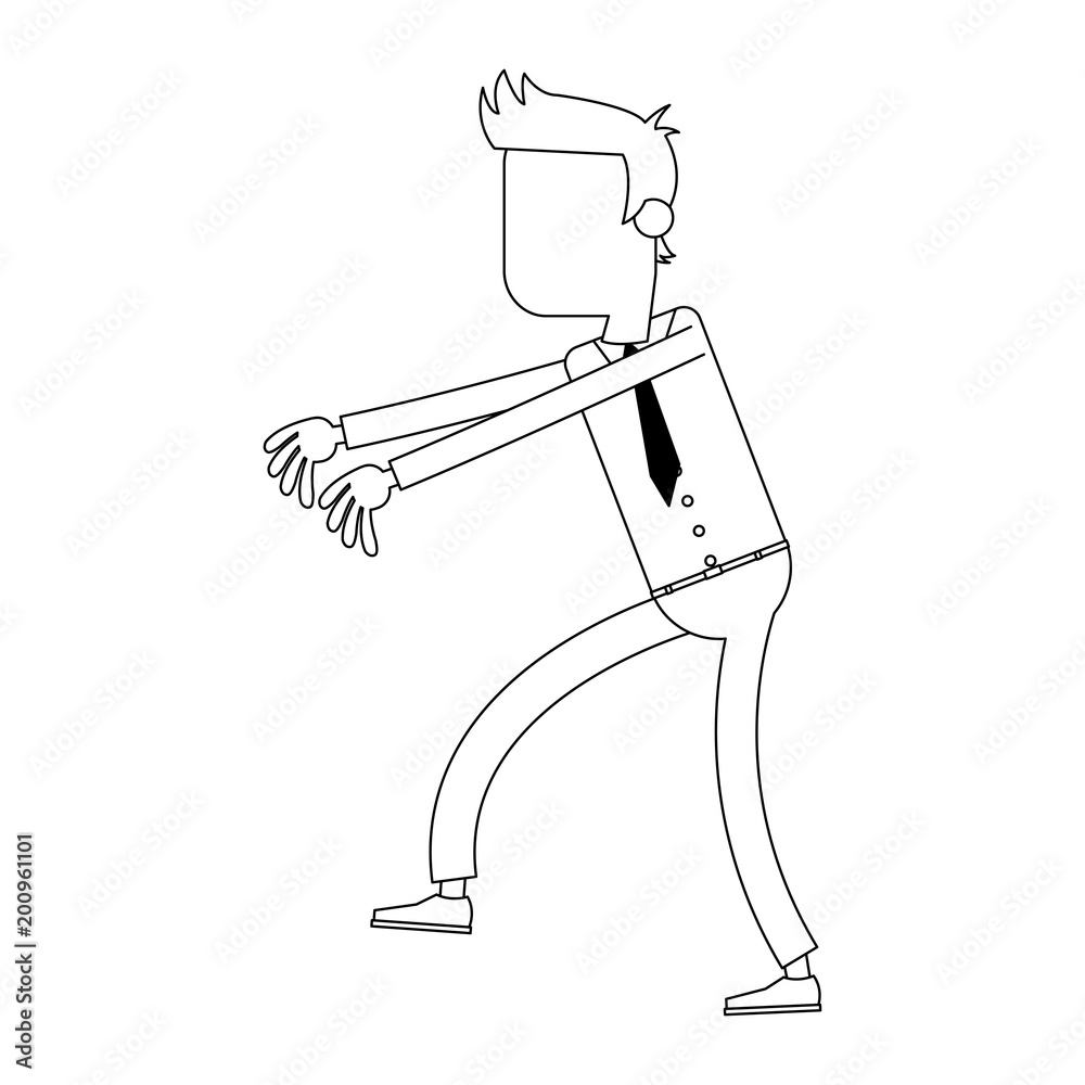 Fototapeta premium Young businessman cartoon vector illustration graphic design