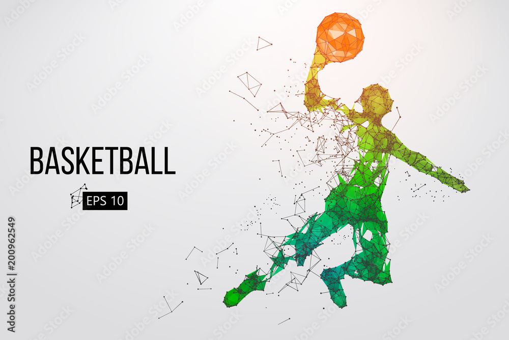 Fototapeta premium Silhouette of a basketball player. Vector illustration
