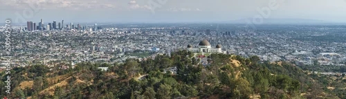 Obraz Panorama Los Angeles z Hollywood Hills, Obserwatorium Griffitha
