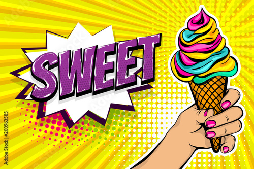 Fototapeta komiksowe lody