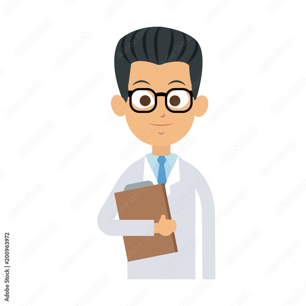 Male doctor cartoon vector illustration graphic design