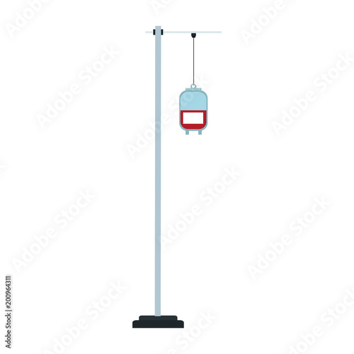 blood bag on pole vector illustration graphic design