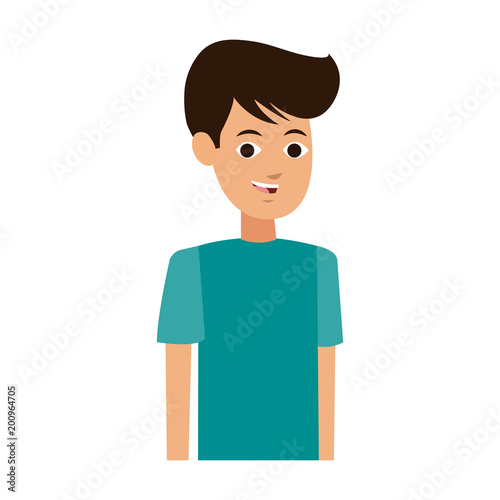 Cute boy cartoon vector illustration graphic design