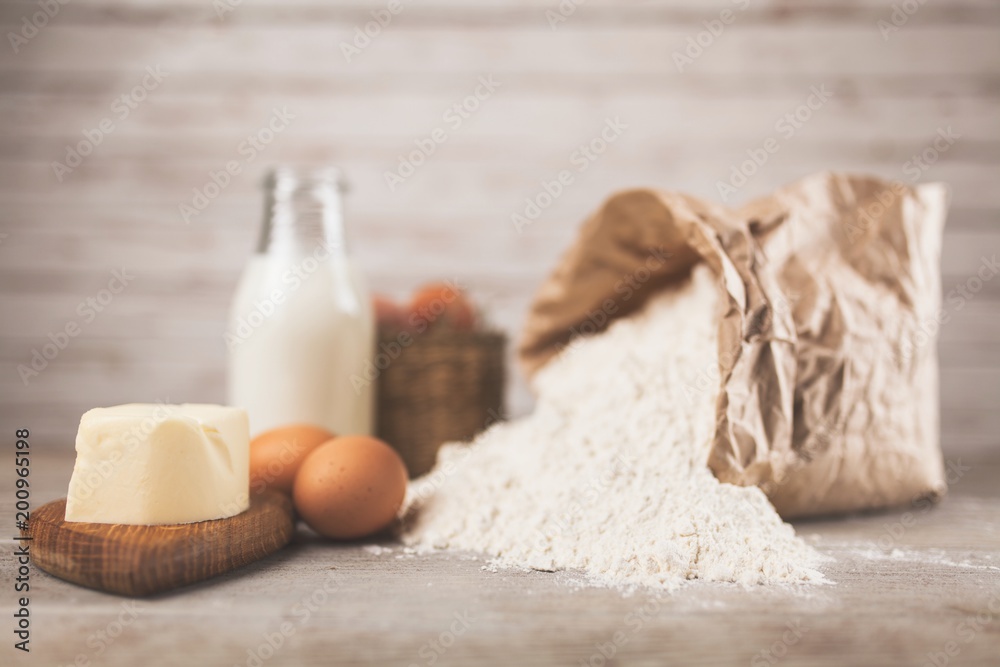 Basic baking ingredients Basic baking ingredients