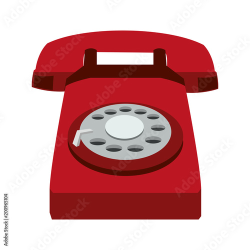 Vintage telephone isolated vector illustration graphic design