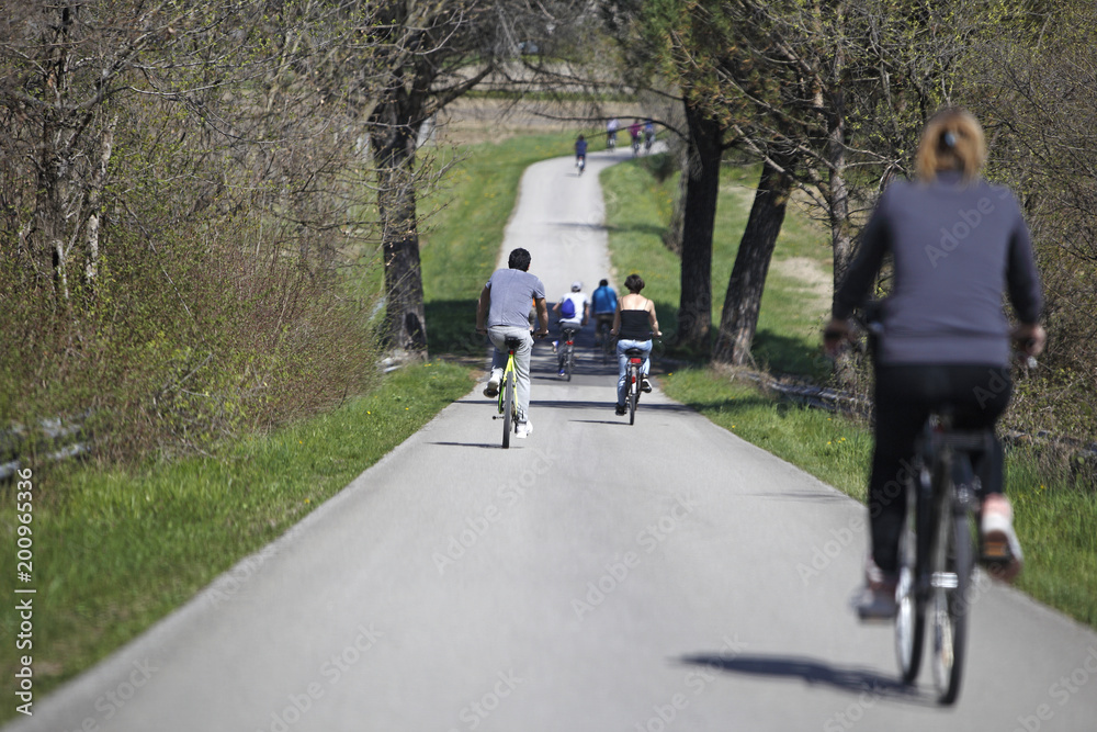 Fototapeta premium giro in bici