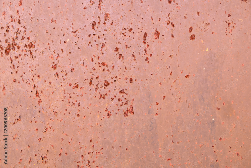 Fototapeta premium Rusted red painted metal wall. Detailed texture