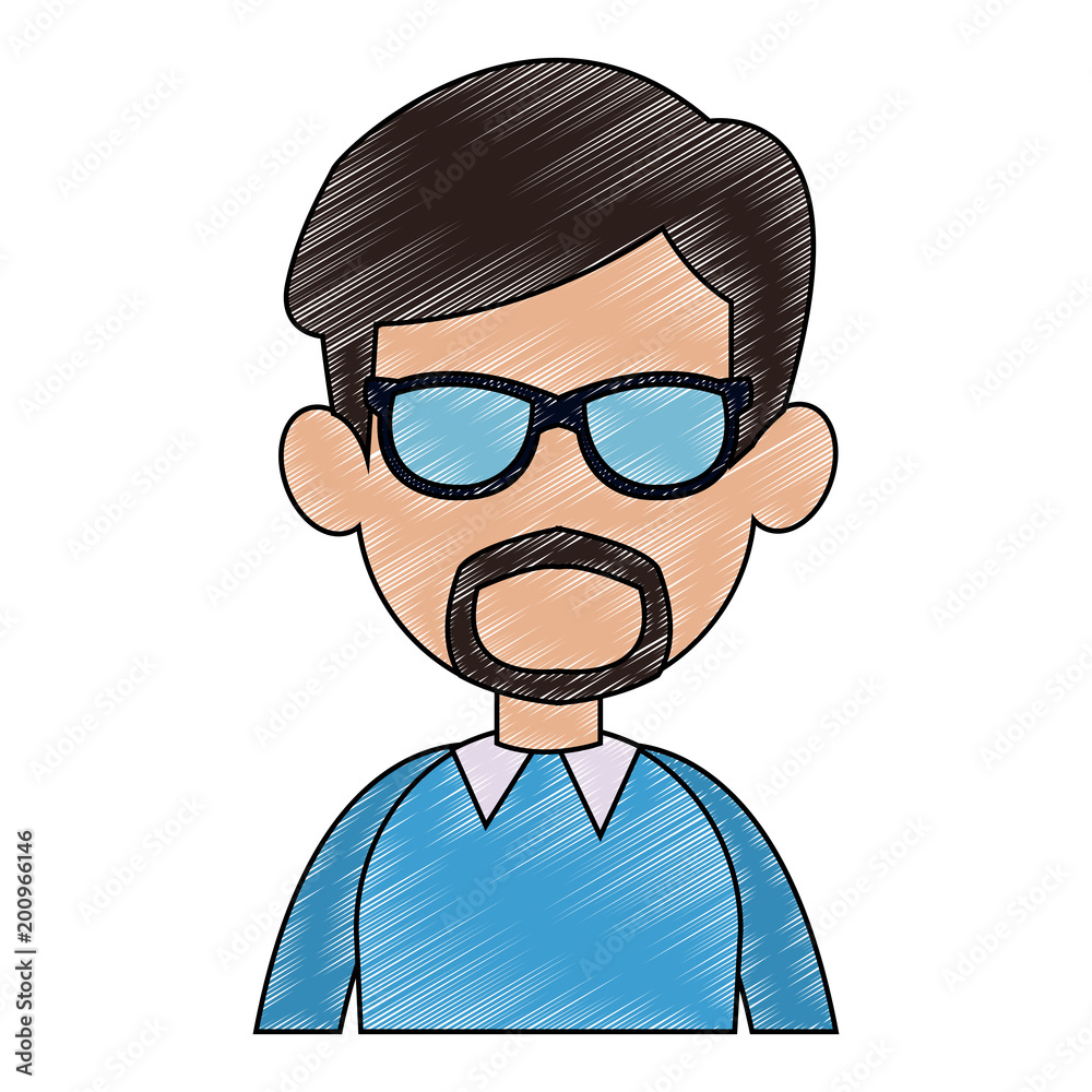 Young man faceless cartoon vector illustration graphic design Young man faceless cartoon vector illustration graphic design