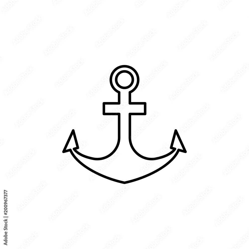 anchor icon. Element of diving, fishing and hunting for mobile concept and web apps. Thin line icon for website design and development; app development. Premium icon anchor icon. Element of diving, fishing and hunting for mobile concept and web apps. Thin line icon for website design and development; app development. Premium icon