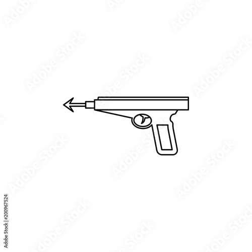 submachine gun icon. Element of diving, fishing and hunting for mobile concept and web apps. Thin line icon for website design and development; app development. Premium icon