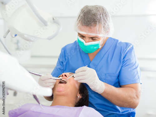 dentist in uniform health tooth visitor