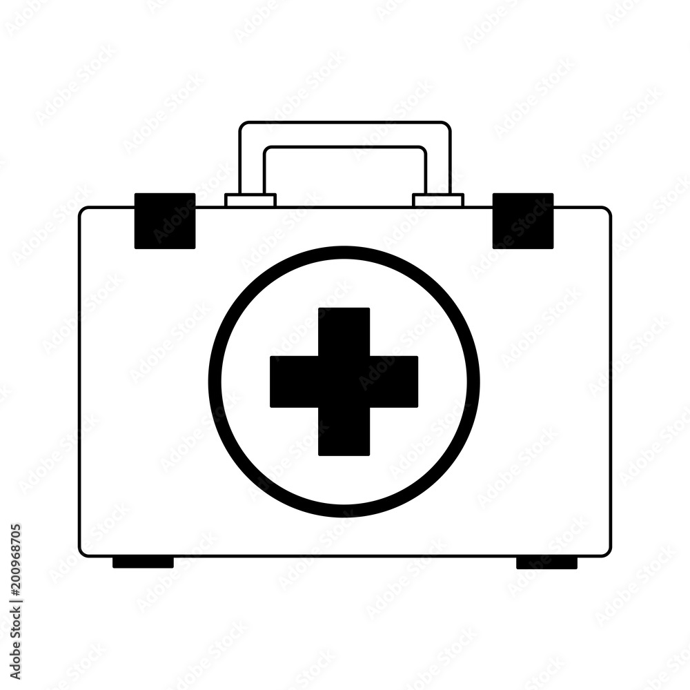 Obraz premium First aids suitcase vector illustration graphic design