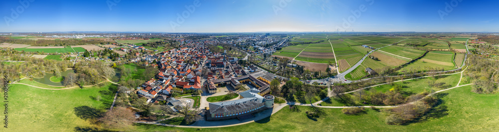 Luftbild Herrnsheim Richtung Süden 360 Grad Panorama